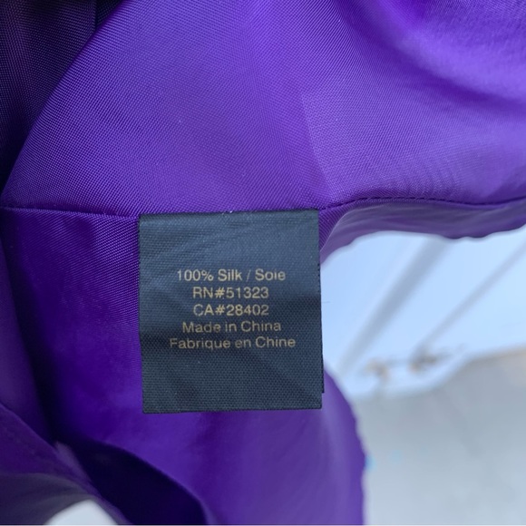 Black Label Cynthia Steffe Silk Purple Party Dress - Picture 4 of 5